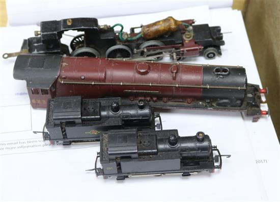 Two Hornby locomotives, various items of Hornby and Tri-ang rolling stock and accessories and sundry items,